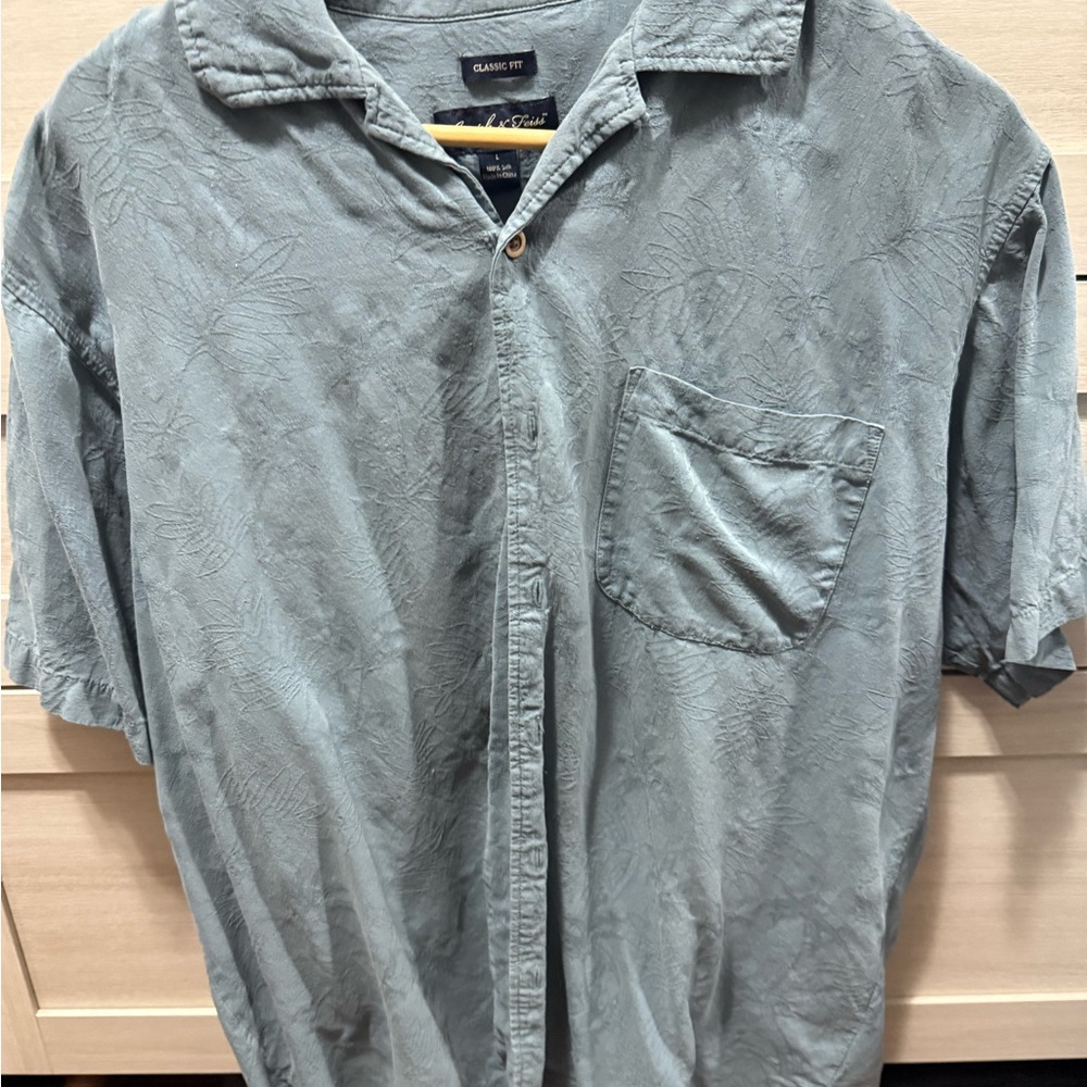 Joseph & Feiss Men's Casual Green Button Down Shirt